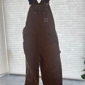 Carhartt Dark Brown Work Overalls